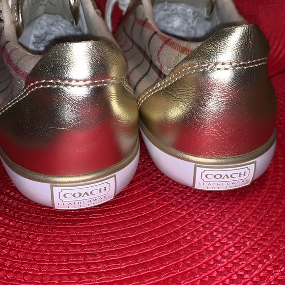 COACH Barrett TAT/MET sneakers size: 6B, NEW! These beauties are perfect! - Picture 4 of 10